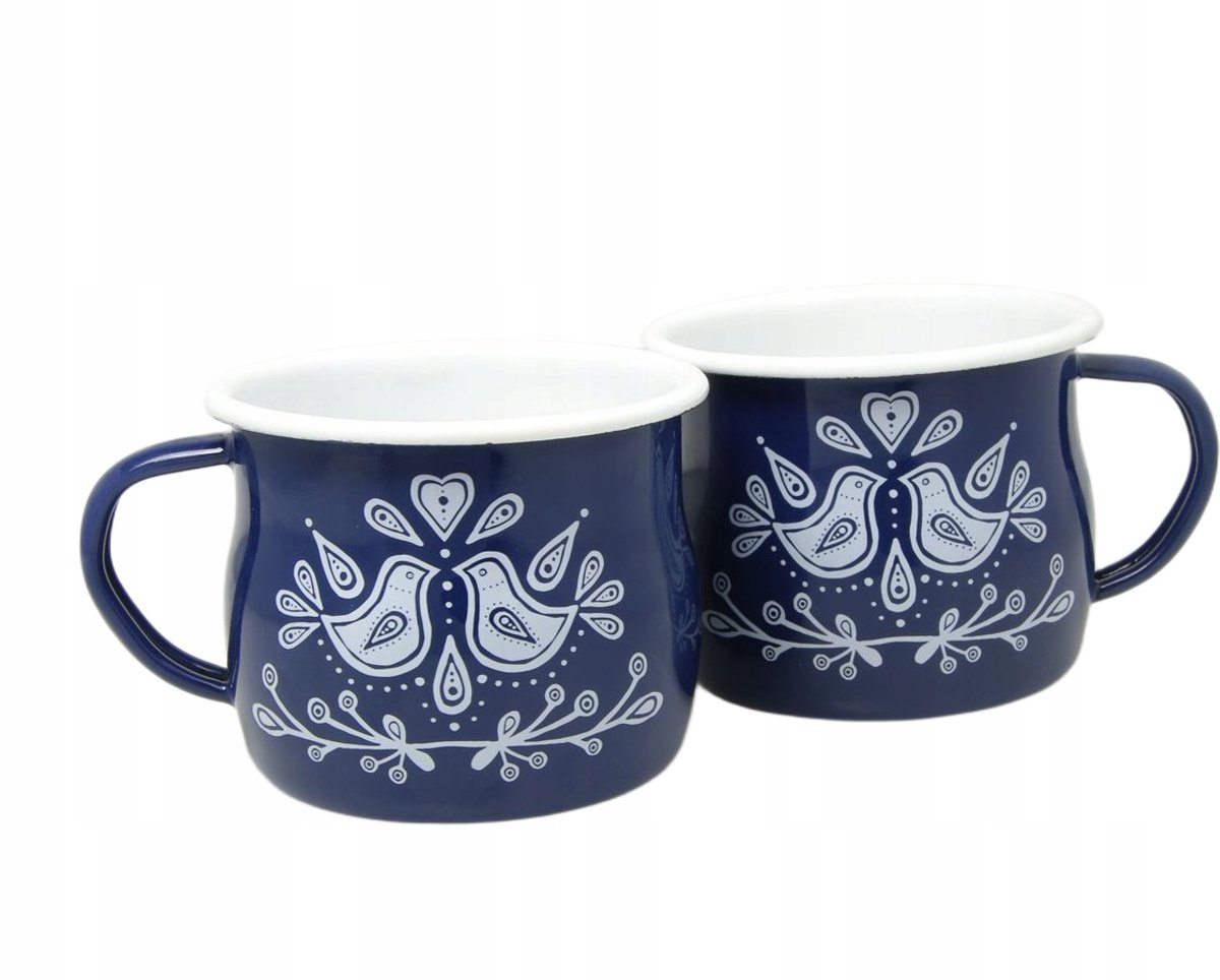 Emmeren Mok Folk Blauw 360ml - 8cm Diameter