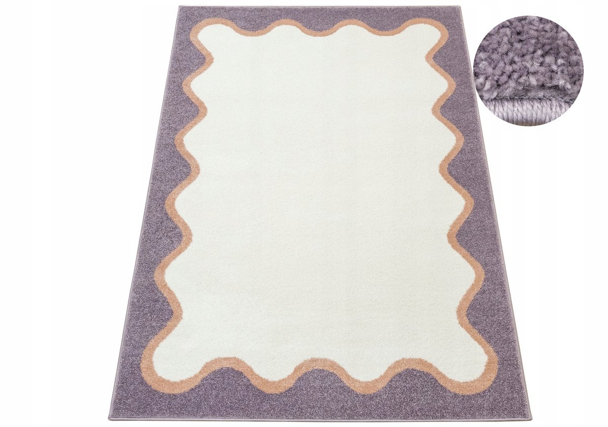 Zacht Kinderkleed Lima Paars Roze Zacht 120x170 cm met Ruches