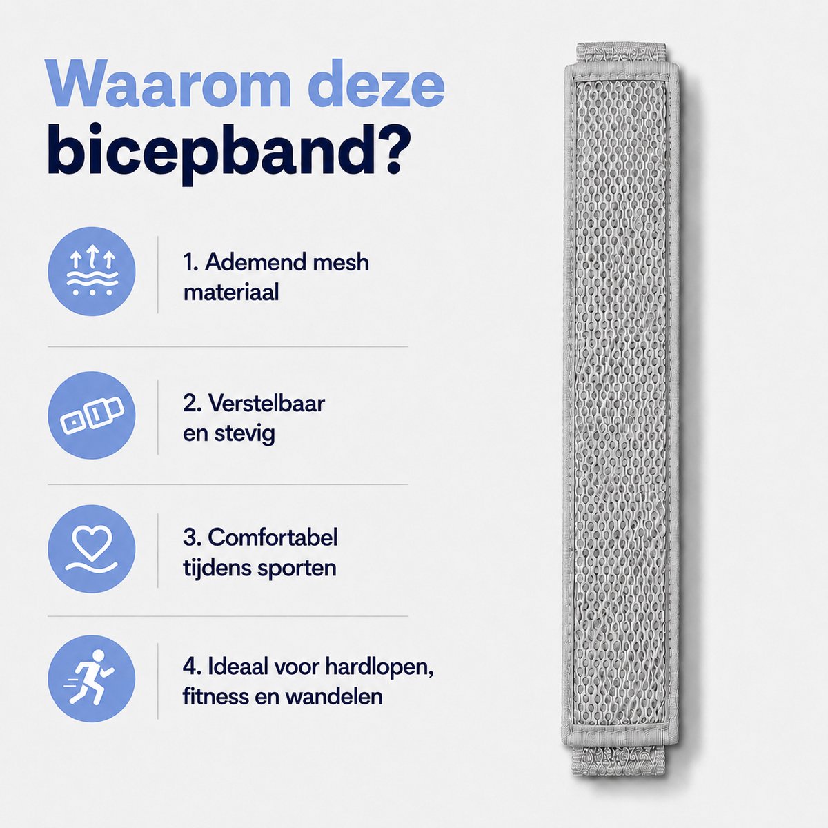 Celaris Bovenarmband voor Fitbit Air – Verstelbare Bicep Strap – Grijs