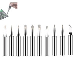 Punten, 10 stuks, 900 m, vervangende soldeerboutset voor 936 Hakko, Radio Shack, TENMA, ATTEN, Quick, Aoyue, soldeerstation Yihua, zilver