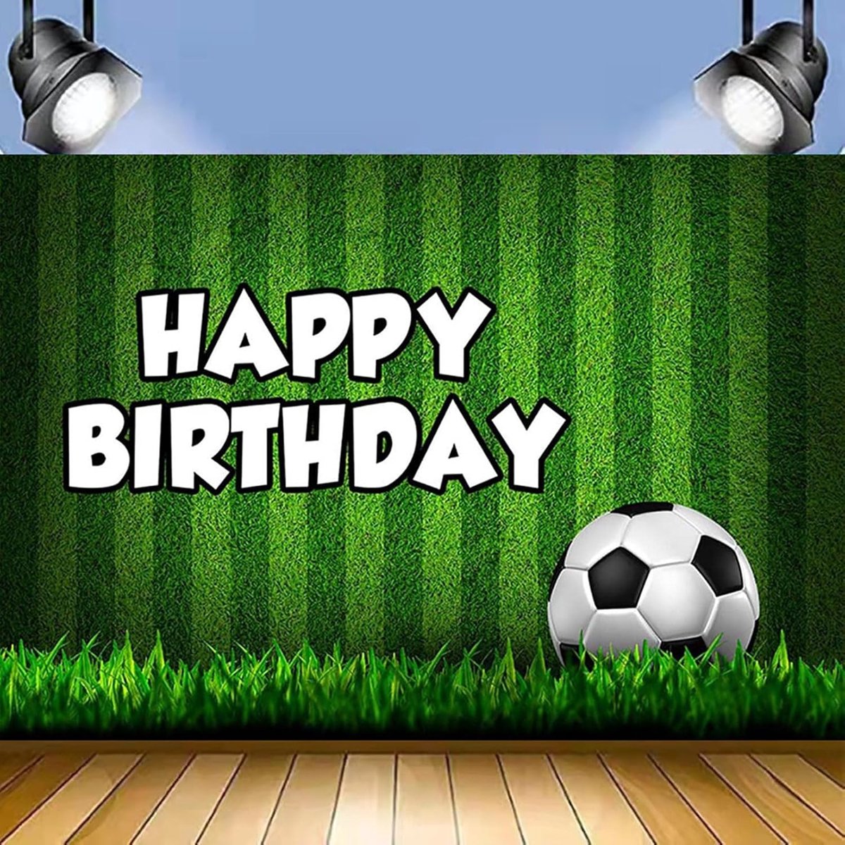 Voetbalfeest achtergrond, 1,5 x 1 meter