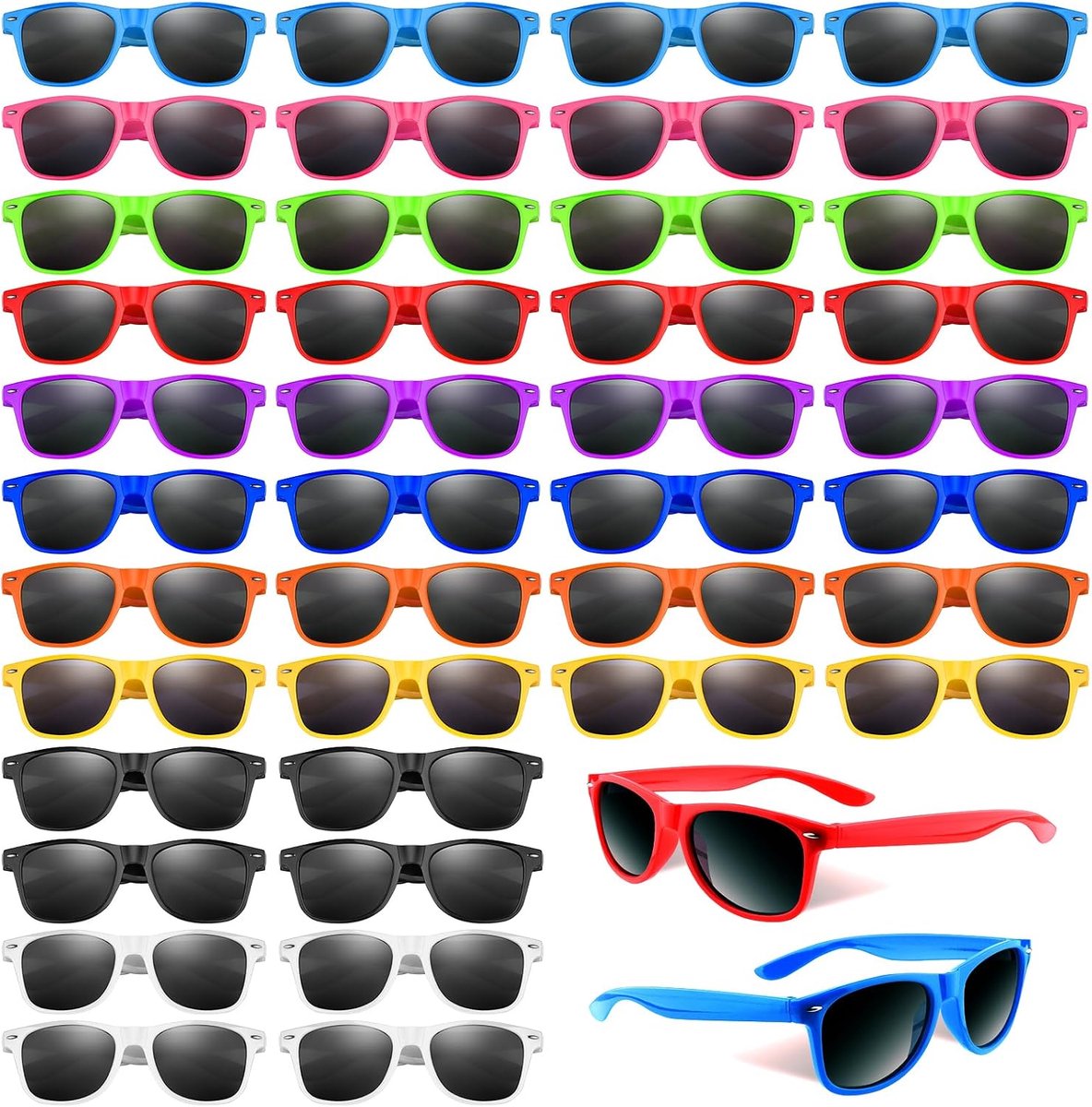 10/20/40 Pack Kids Zonnebril Bulk Retro Party Gunsten voor Bruiloft Strand Zomer Zwembad Feestbenodigdheden Goodie Stuffers