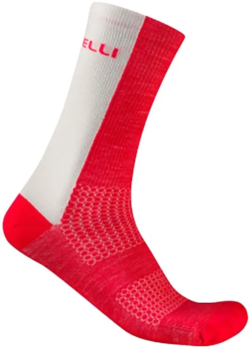 Castelli Logo 18 Merino Sokken Rood EU 40-43