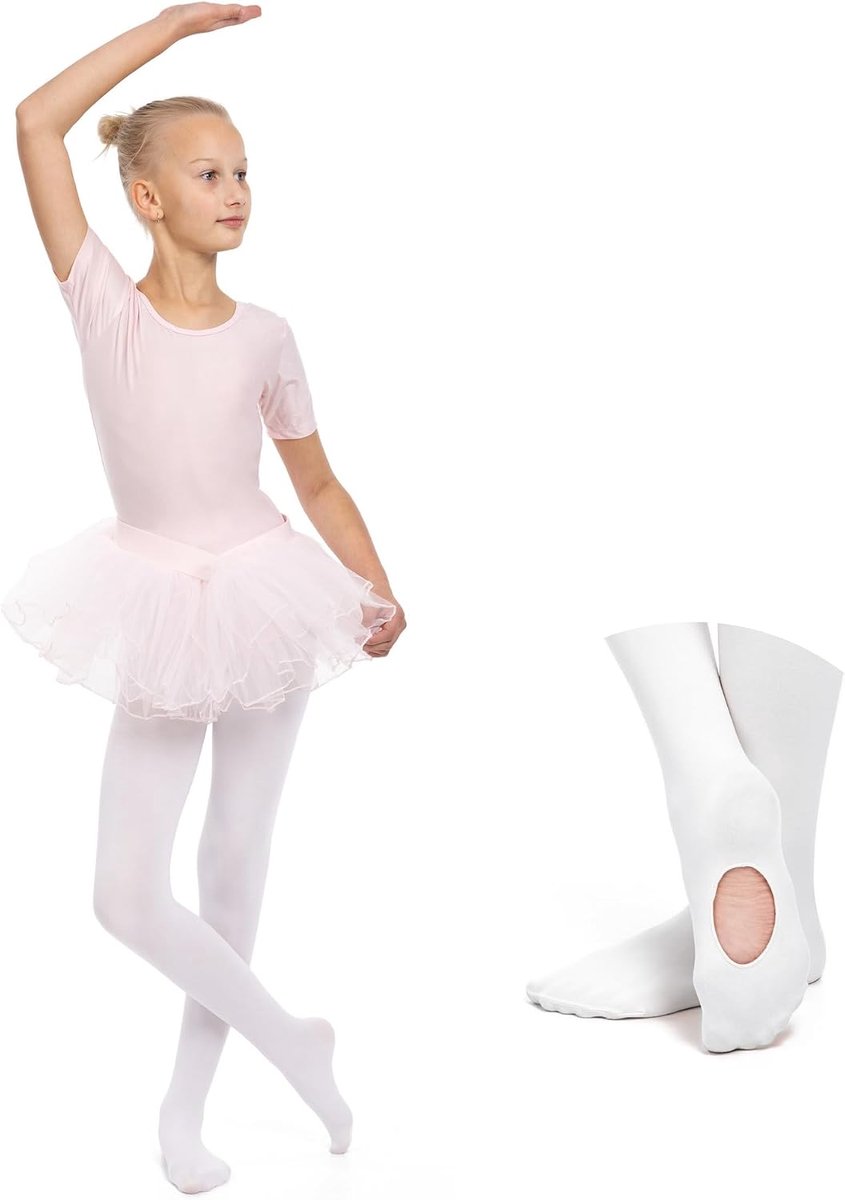 Ballet Plain Panty met gat 60 DEN Sterke Soft Dance Kids Elastische