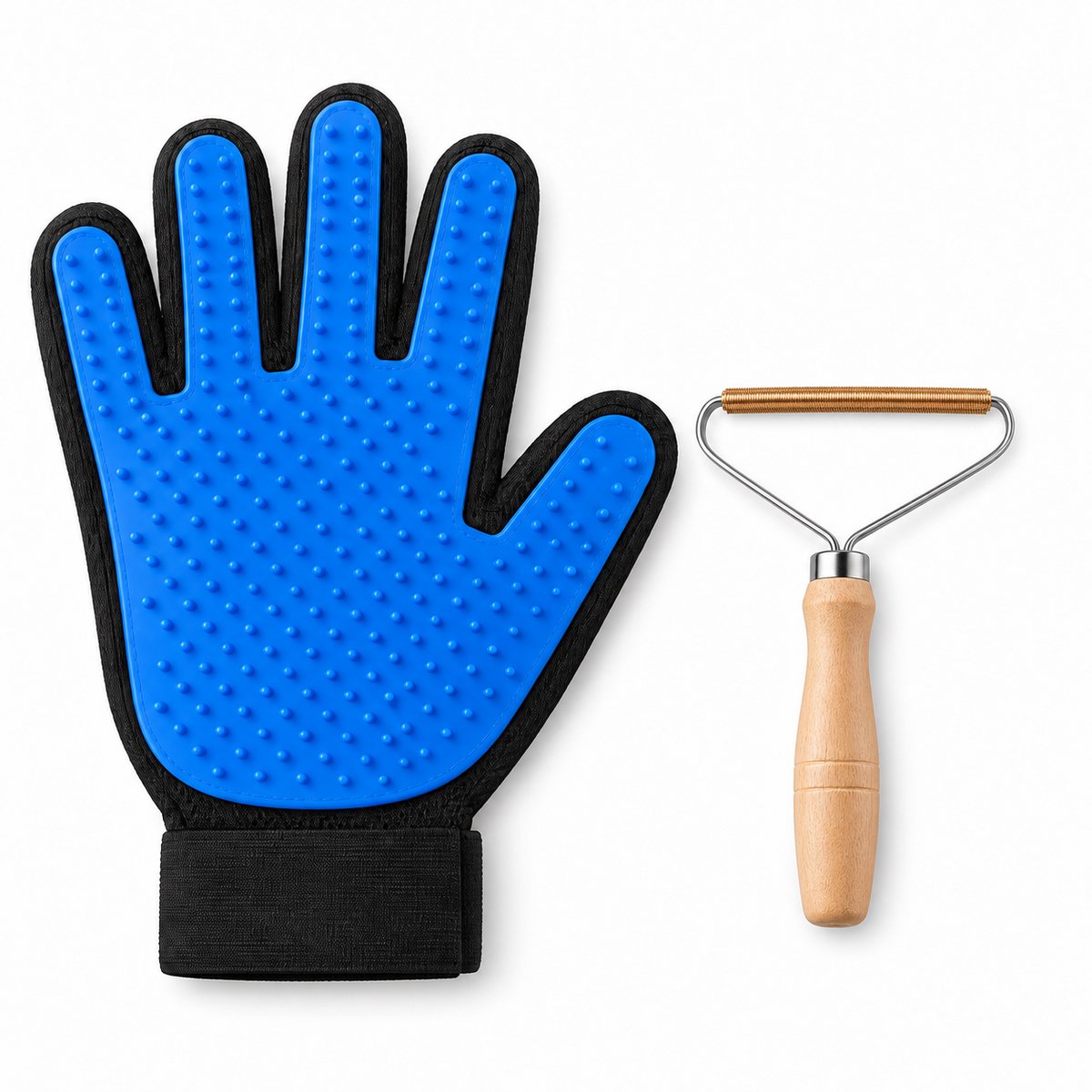 Professor Q Vacht- en Textielverzorgingsset - Vachthandschoen Blauw - Handmatige Pluizenverwijderaar
