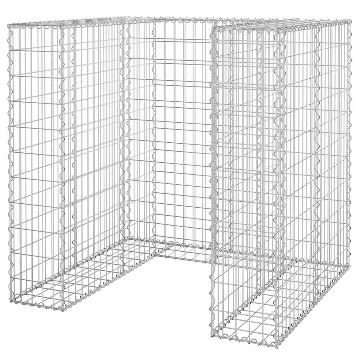 Afvalcontainerbekleding, verzinkt staal, 110 x 100 x 110 cm