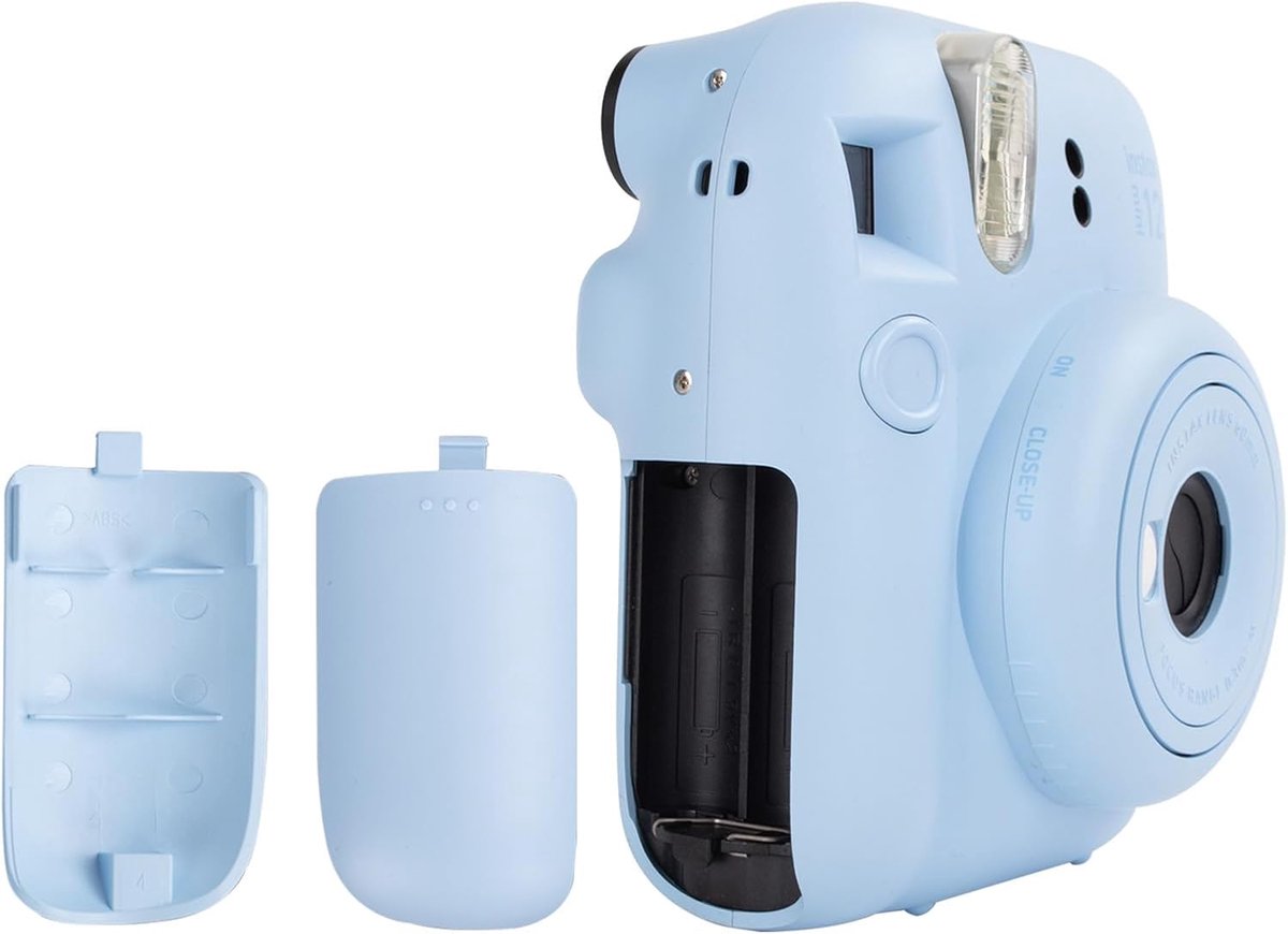 2 stuks - Plastic batterijdeksel voor Mini 12, batterijdeksel vervanging compatibel met Fuji Mini 12 Instant Camera, Mini 12 batterijdeur, Pastel Blauw, MINI12-Battery Cover, Mini 12 Batterij