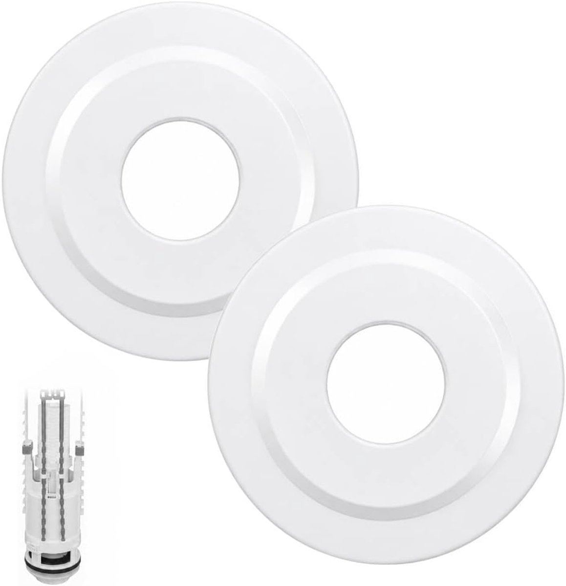 2 stuks toiletspoelpakking voor Siamp Skipper 45 Storm 33A | Flush Valve Pakkingen Accessoire voor WC-tank, 24mm ID 72mm OD, Siliconen, Verouderingsbestendig, Wit