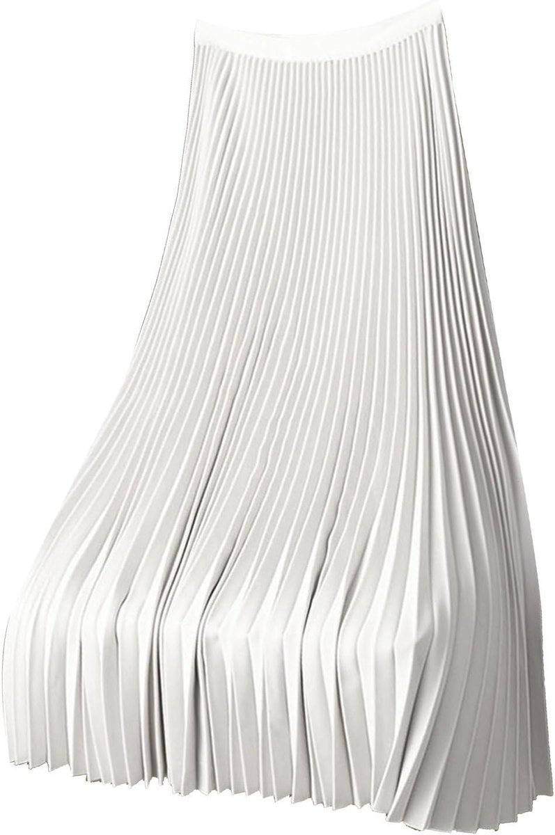 Damesrok met hoge taille, geplooid, uitlopend, trapezium, portemonnee, cocktail, satijn, fluweel, tule, linnen, katoen, denim, zacht, A46