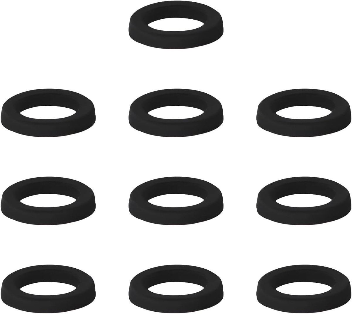Dailygoods- Rubberen Pakkingen 12x8x2mm - Geluidsdemper - Geluiddempers - Set van 10 - Duurzaam Rubber - Verbeterde Geluidskwaliteit - Geluidsdempers