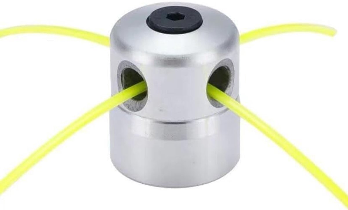 Aluminium Trimmerkop Met Vier Trimmerdraden Voor Bosmaaiers Grassnoeiers -zilver -1 set