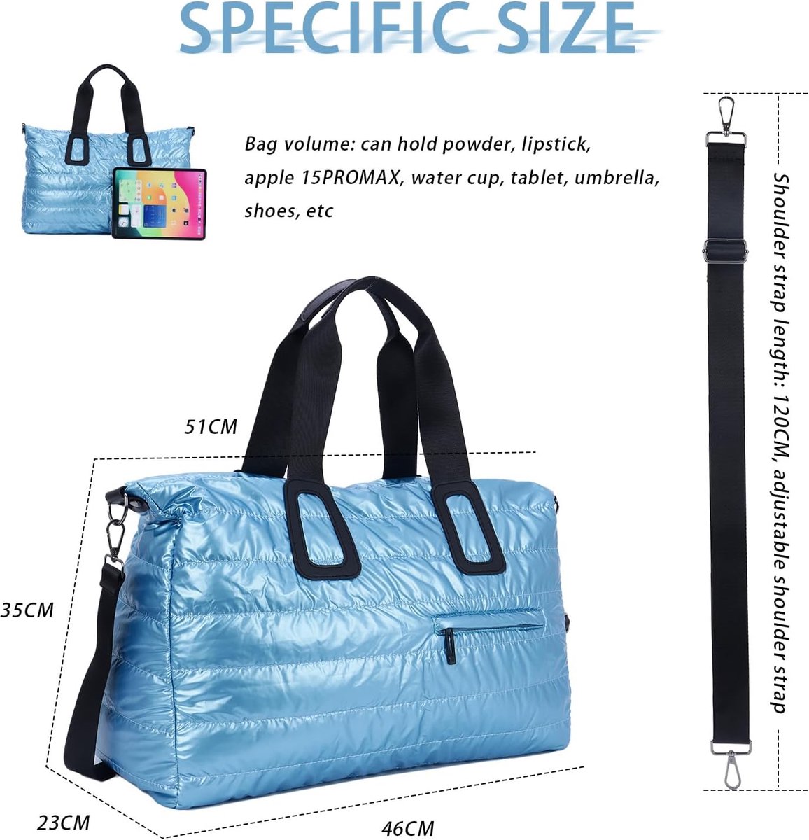 boodschappentas voor dames, grote, gewatteerde schoudertas, casual buffer schouder hobo tas
