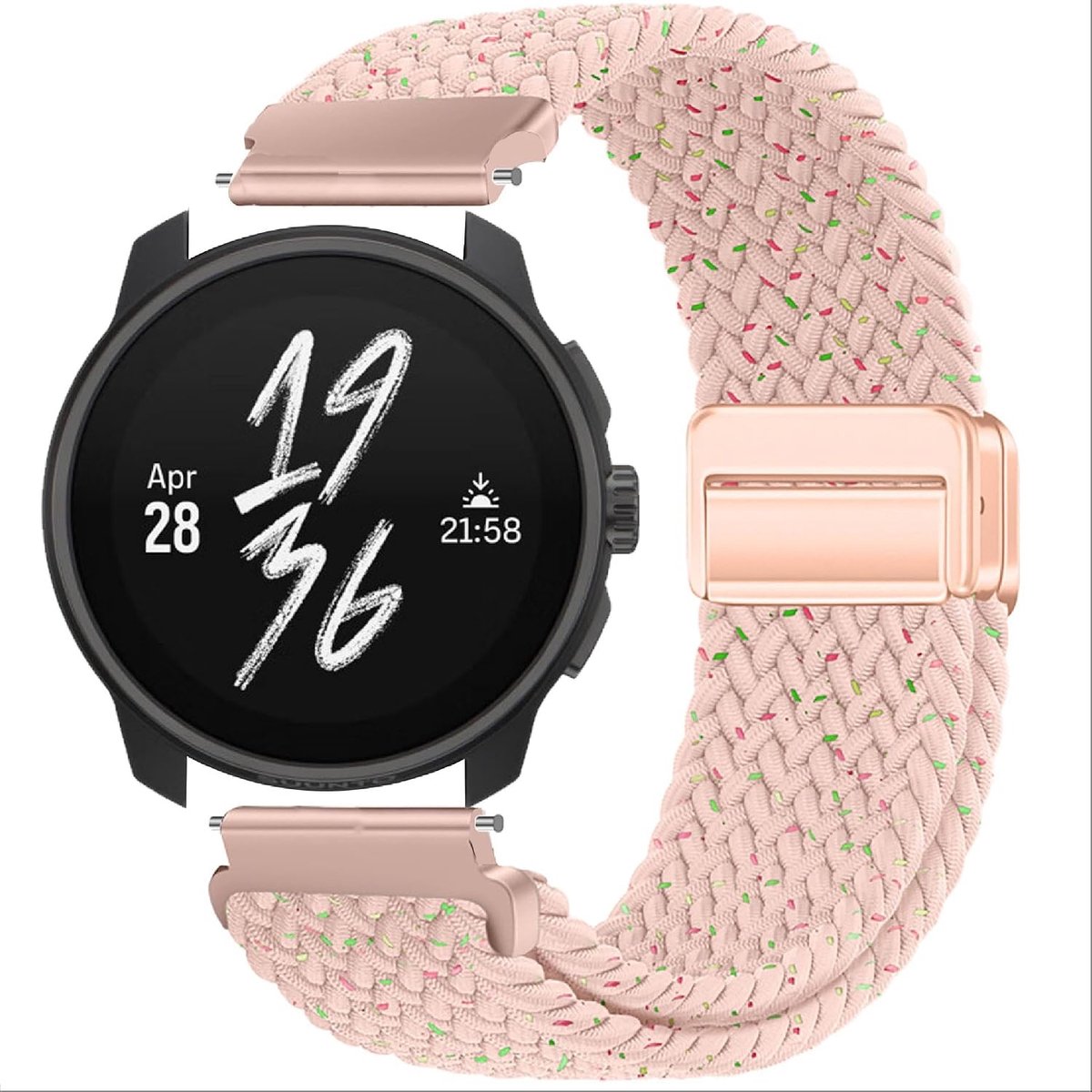 Dailygoods - Band compatibel met S 45 mm - Vervangingsband - Flexibele nylon - Unisex - Comfortabel en licht - Duurzaam en stijlvol