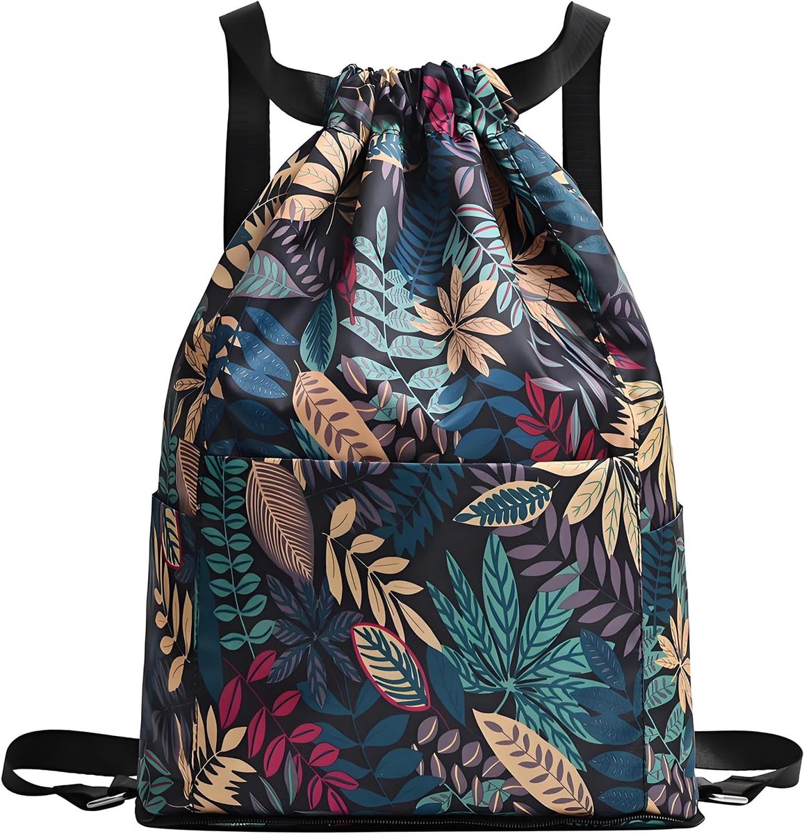 Dailygoods- Sporttas met trekkoord - Waterafstotend - Opvouwbare Rugzak - Grote Capaciteit - Binnenzak - Buitenvak - Scheiding nat/droog - Gymtas
