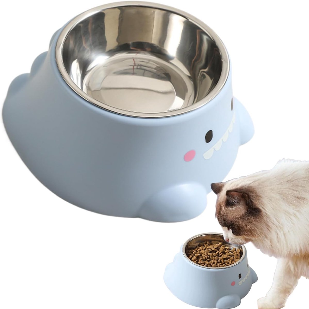 Voerbak huisdieren - Antislip kattenwaterbak, voerbak puppykittens, eenvoudig te onderhouden | Indoor Outdoor Hond Thuis Slaapkamer Vloer Reizen Camping Avontuur