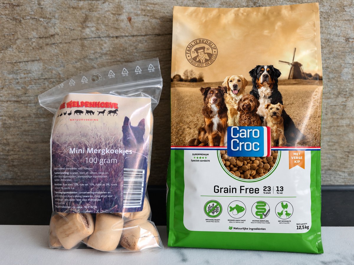 CaroCroc Grain Free 12,5 kg [23/13] met 100 gram snacks