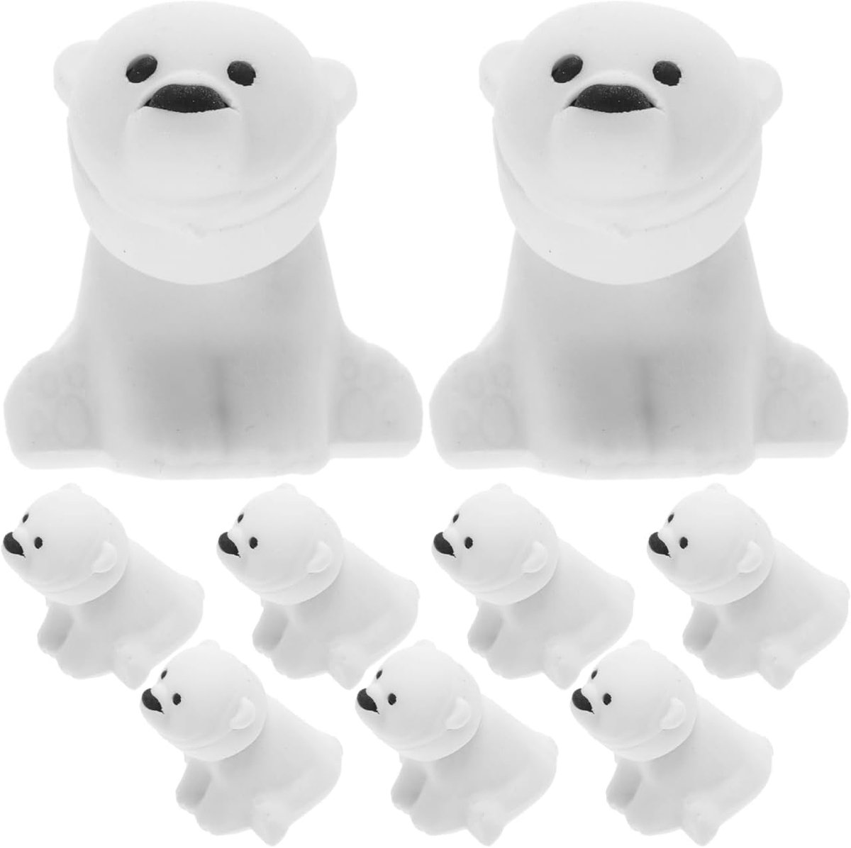 Dailygoods- Gummetjes 20 stuks - IJsbeer-gummetjes - Zachte rubberen gummen - Schoolbenodigdheden - Compact en licht - Schattig design