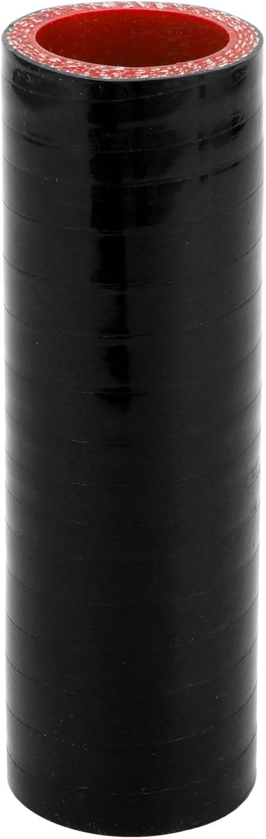 Dailygoods- Koelslang Siliconen - 30 mm Binnendiameter - 127 mm Lengte - Meerlaags Weefsel - Temperatuurbestendig tot 300 °C - Zwart/Rood - Siliconens