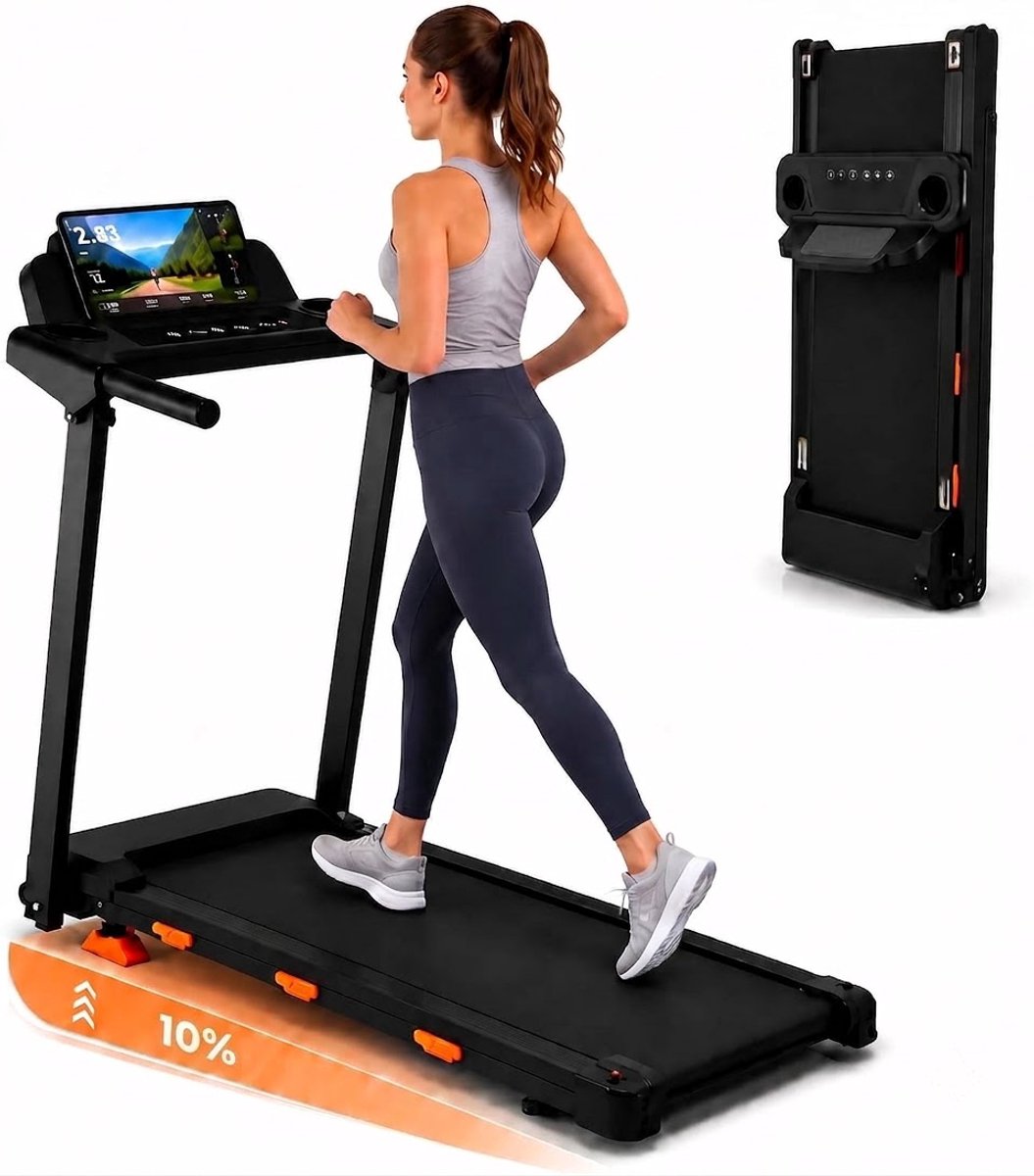 Opvouwbare loopband voor thuis – Walking pad met 9% helling – tot 12 km/u – 3.0 pk motor – LED-display – max. 99 kg – voor wandelen, joggen en hardlopen