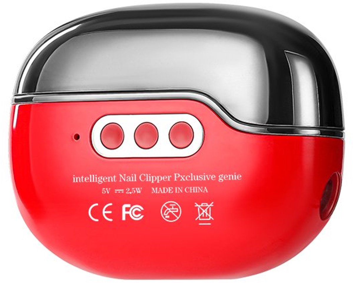 Deze verbeterde 4-in-1 elektrische nagelknipper/vijl/manicurist, uitgebracht in 2026, heeft drie instelbare snelheden, is oplaadbaar, heeft een polijstfunctie en wordt geleverd met een intrekbaar opzetstuk（rood）.