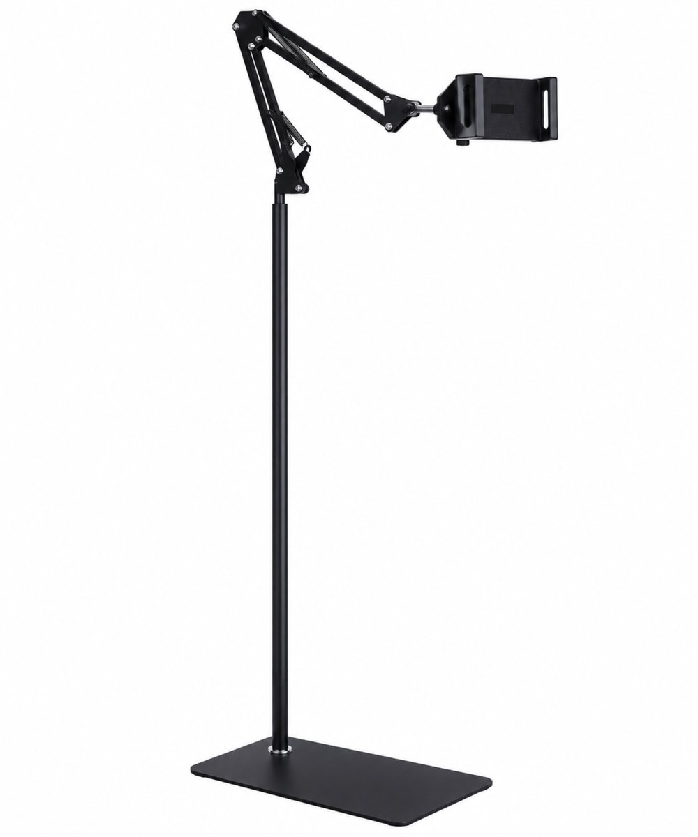 Noventra Tabletstandaard Vloer – Verstelbare Telefoonstandaard met 360° Draaibare Houder – Tablet Vloerstandaard voor Bank, Bed, Lezen, Werken & Sporten