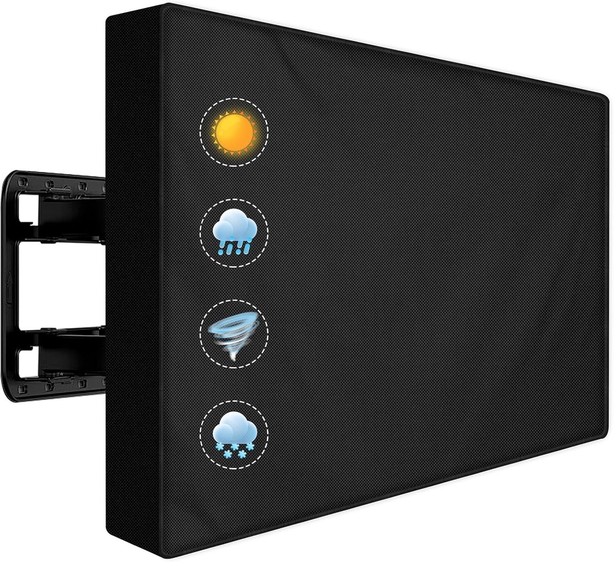 Opklapbare tv-afdekking voor 40-43 inch tv, 600D winddicht, scheurbestendig Oxford-weefsel, 106,7 x 67,5 x 12,7 cm (l x b x h)