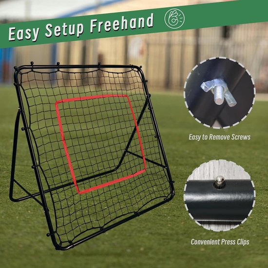 Voetbaldoel, rebounder, kickback-rebound-net voor kinderen, rebound-wand, outdoor, voor effectieve training — afbeelding 4