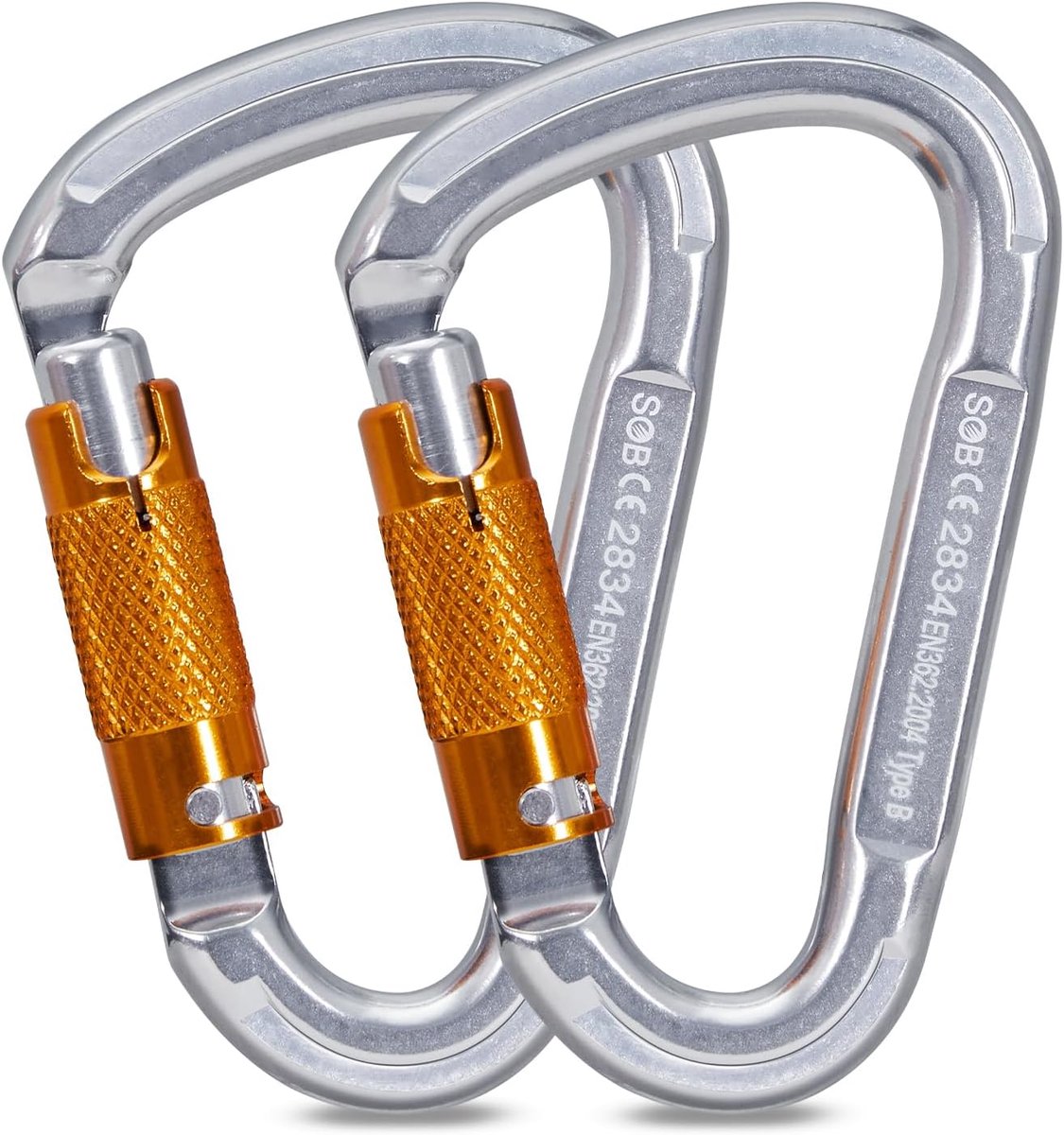 Aluminium karabijnhaken, robuuste karabijnhaken voor bergbeklimmen, schommelklimmen, afdaling
