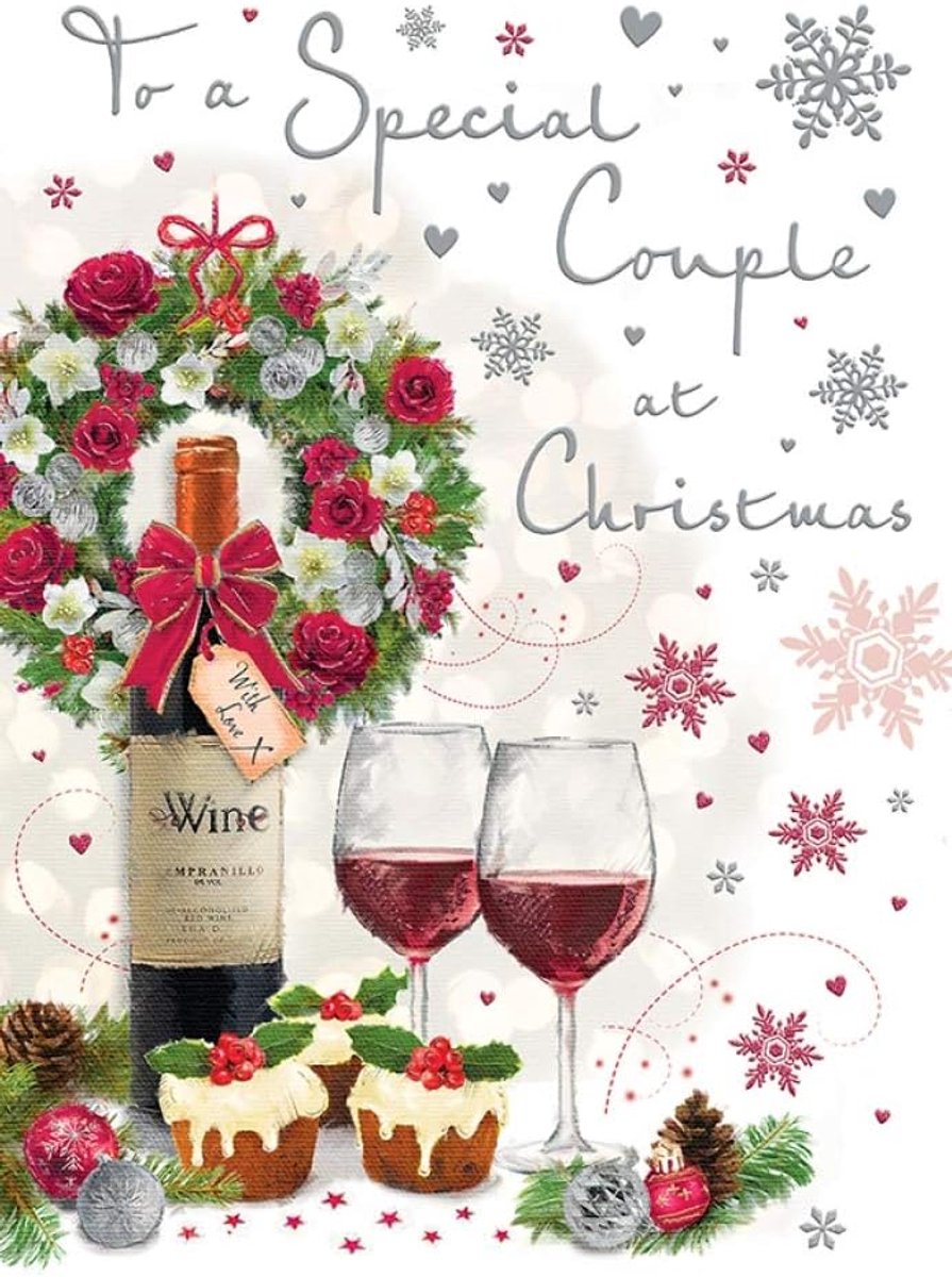 Greetings Group Ltd Regal Publishing C85136 Kerstkaart Speciaal Paar, grijs|bruin|rood|beige, 9 x 6 inch