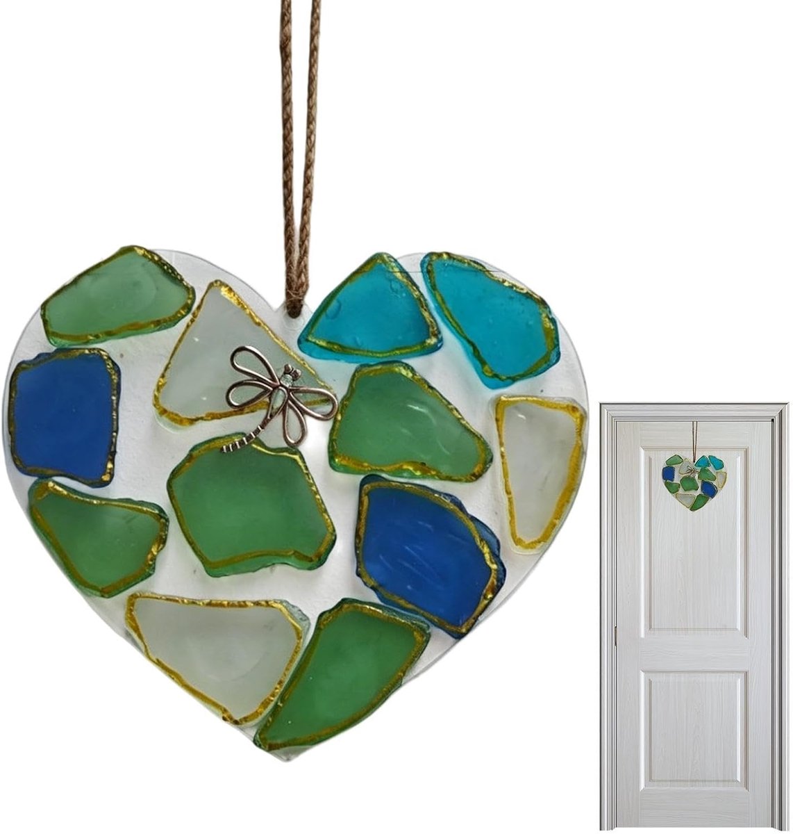 Zonvanger Hartvormige Zeeglas Platte Acryl Hanger