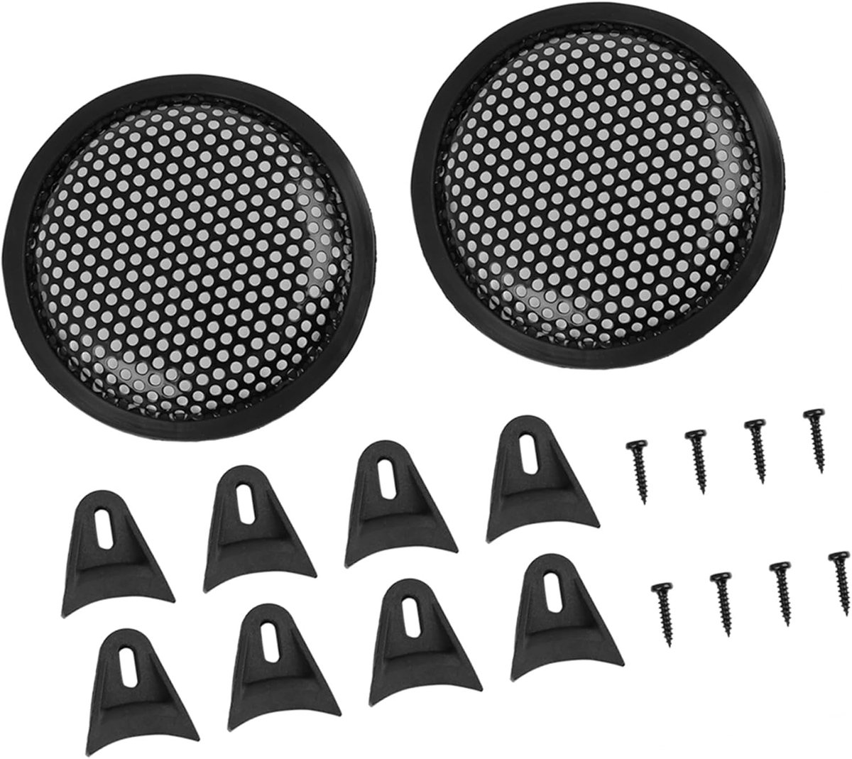 5 inch auto-luidsprekerbescherming, zwart, subwooferrooster, metalen rooster, afdekking, metalen rooster, 2 stuks vervanging van artikelen
