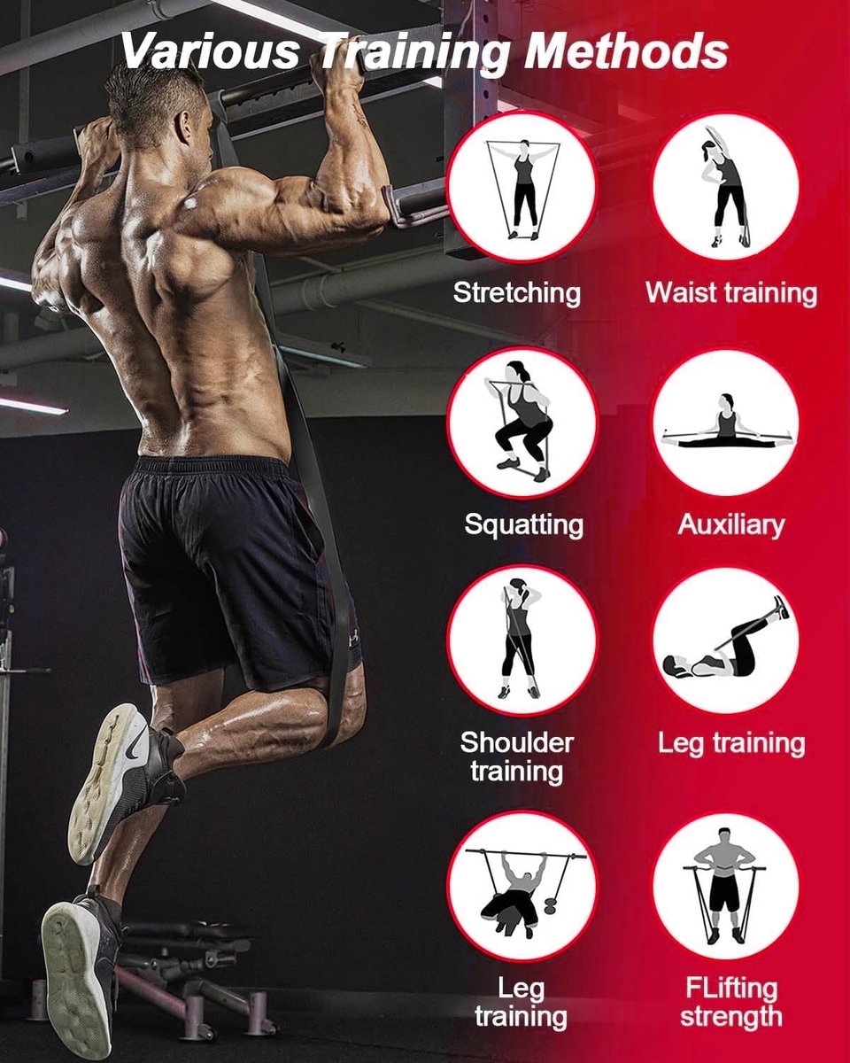50-75lbs Paarse Heavy-Duty Weerstandsbanden Voor krachttraining, yoga, home-gym, optrekken ondersteuning