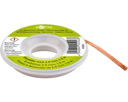 Goobay Desoldeerdraad 2 mm 1,5 m zuiver koper voor soldeerwerk