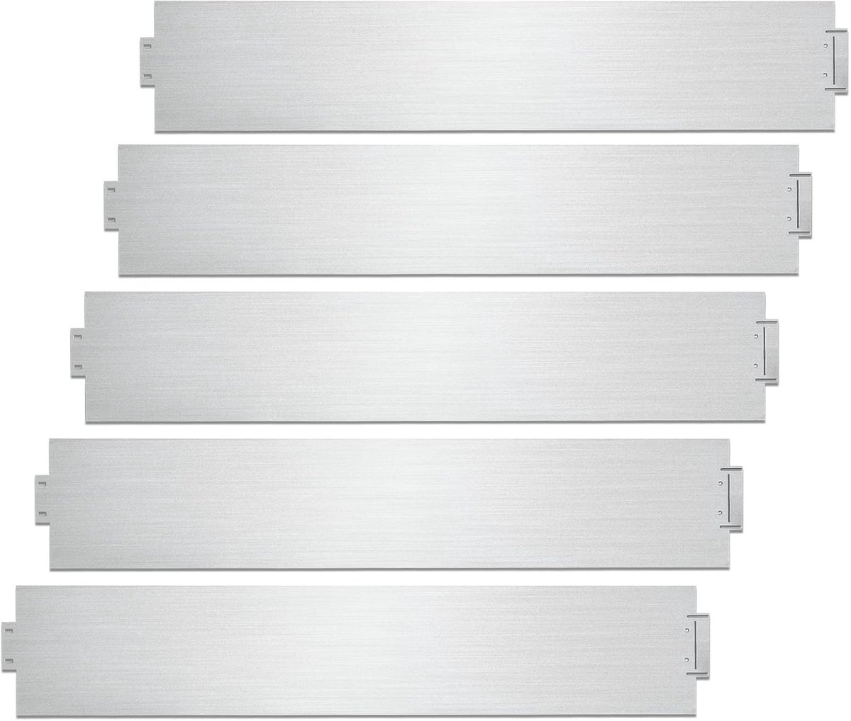 Gazonrand metaal 10m x 18cm bed omranding verzinkt maairand bloembedrand palissade lengte 100cm hoogte 18cm - 10 stuks