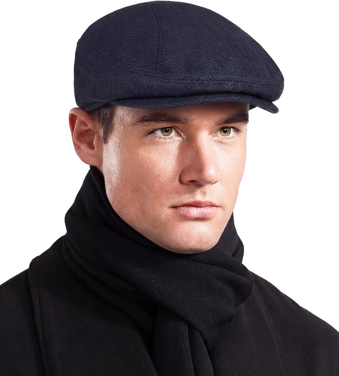 Plat, Gatsby, Newsboy, verstelbaar, 56-59 cm