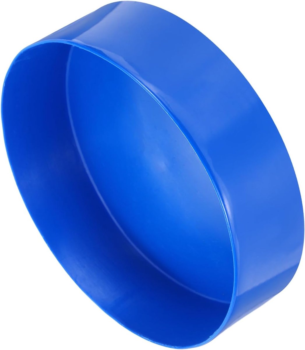 Rubberen afdekdoppen, set van 4 stuks, blauw, rond, 200 mm binnendiameter, 80 mm hoog