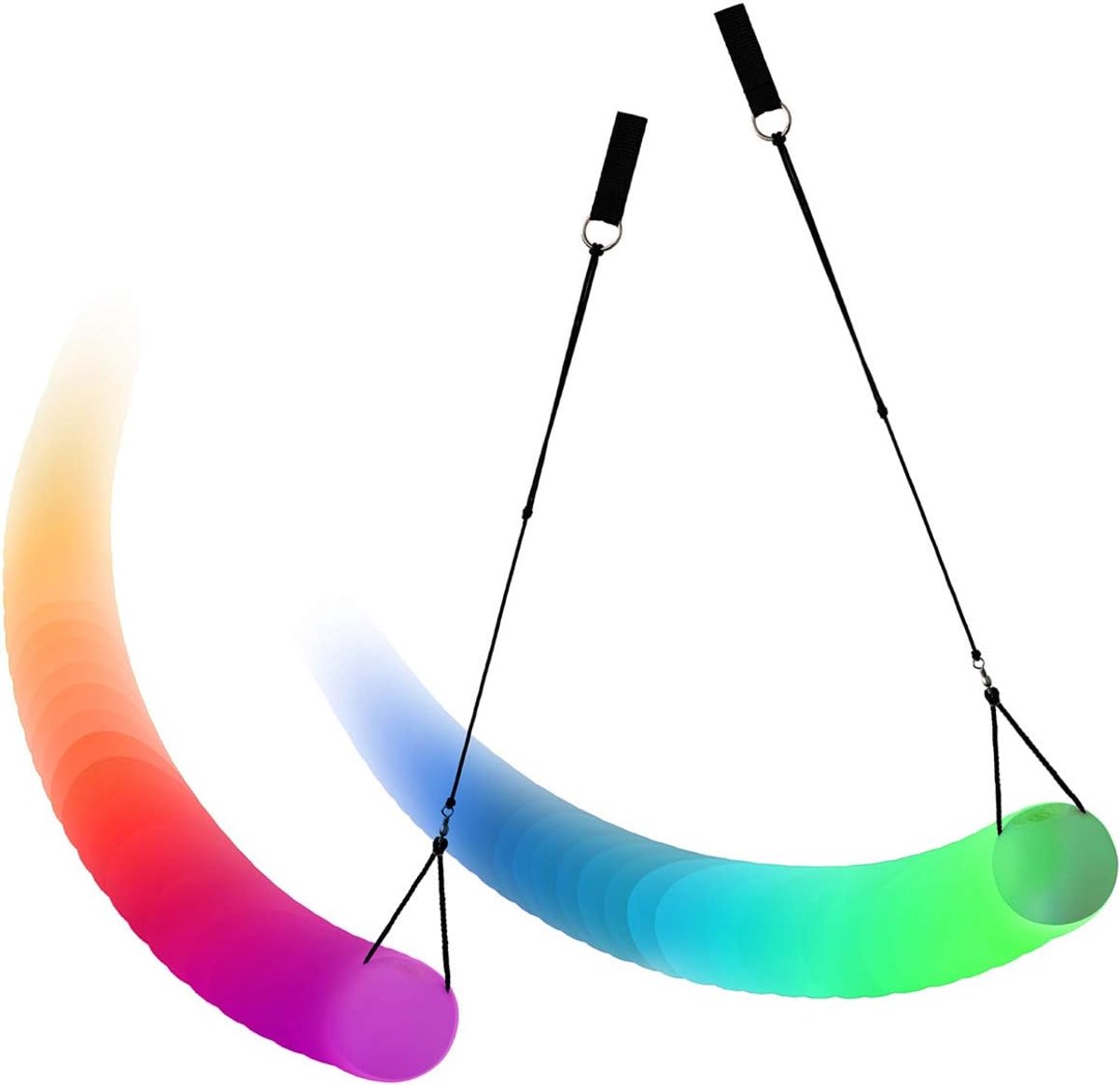 Set van 2 kleurrijke led-lichtpunten voor spinnen, schommels, buikdansen
