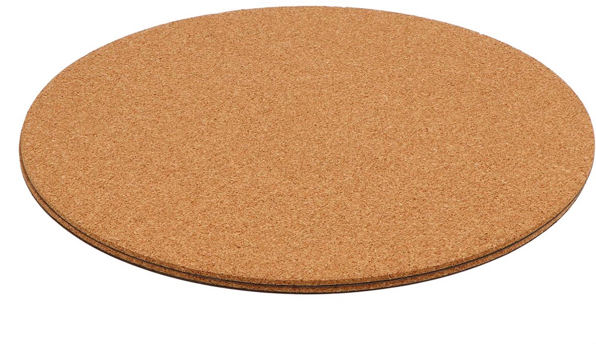 Famanu – 2 stuks kurk-plantenmat kurk plantenonderzetters van kurk voor binnen plantenonderzetters mat kamerplanten binnen leven dienblad van kurk onderzetter, het gerecht pp-film eettafel