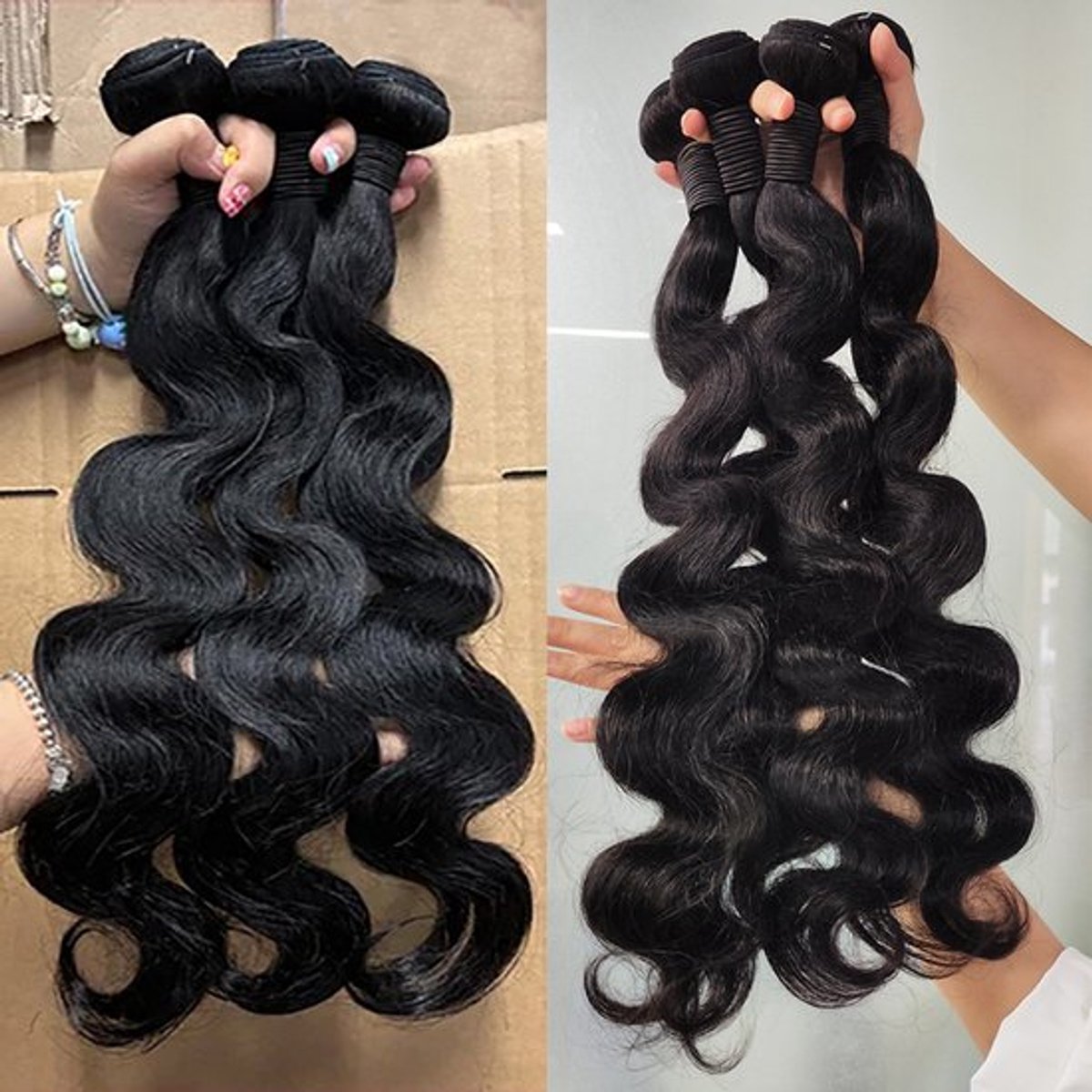 Echte Haarbundels Met Sluiting Lichaamsgolf - 32 Inch Bundels - Remy Haar - Braziliaans Haar - 4x4 Kant Sluiting