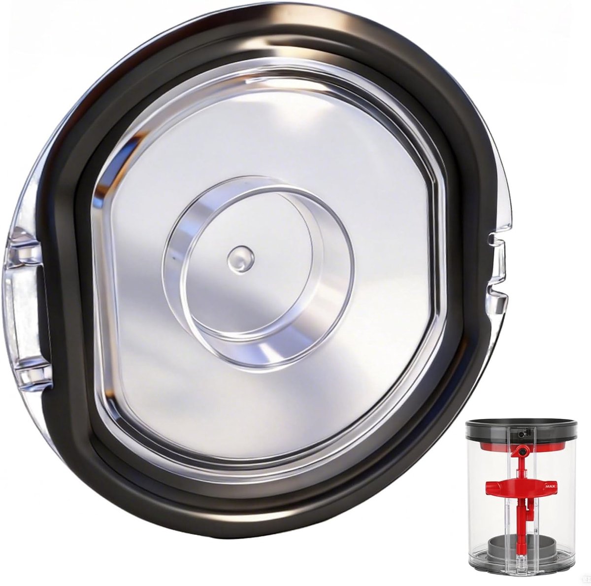 Stofreservoirdeksel voor Dyson V7/V8 - Stofzuigercontainer deksel compatibel met Dyson stofzuiger V7 V8 modellen, robuuste Dyson V8 reserveonderdelen voor het herstellen van afdichting en