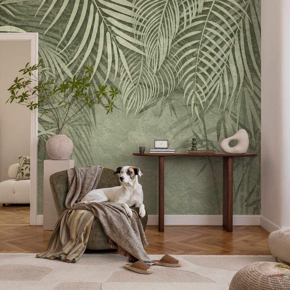Coloray Vliesbehang - Groente Snellijm Behang - 104x70 cm - Bamboeparadijs Fotobehang Vlies - Woonkamer behang Bloemen En Planten - Muurschildering - Woonkamer behang