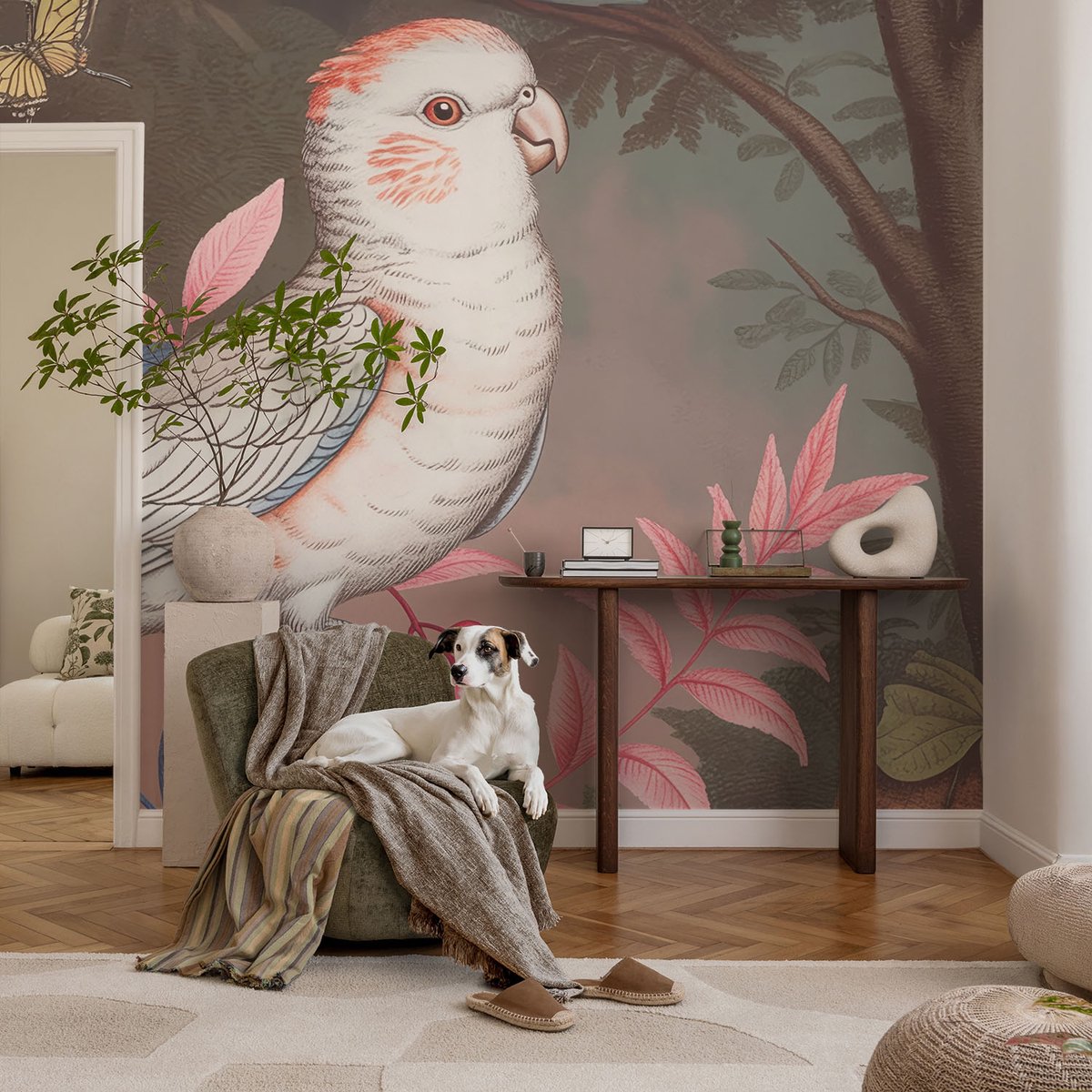 Coloray Vliesbehang - Bruin Snellijm Behang - 104x70 cm - Tropische Natuur Muurschildering - Slaapkamer behang Dieren - Fotobehang Vlies - Gang behang