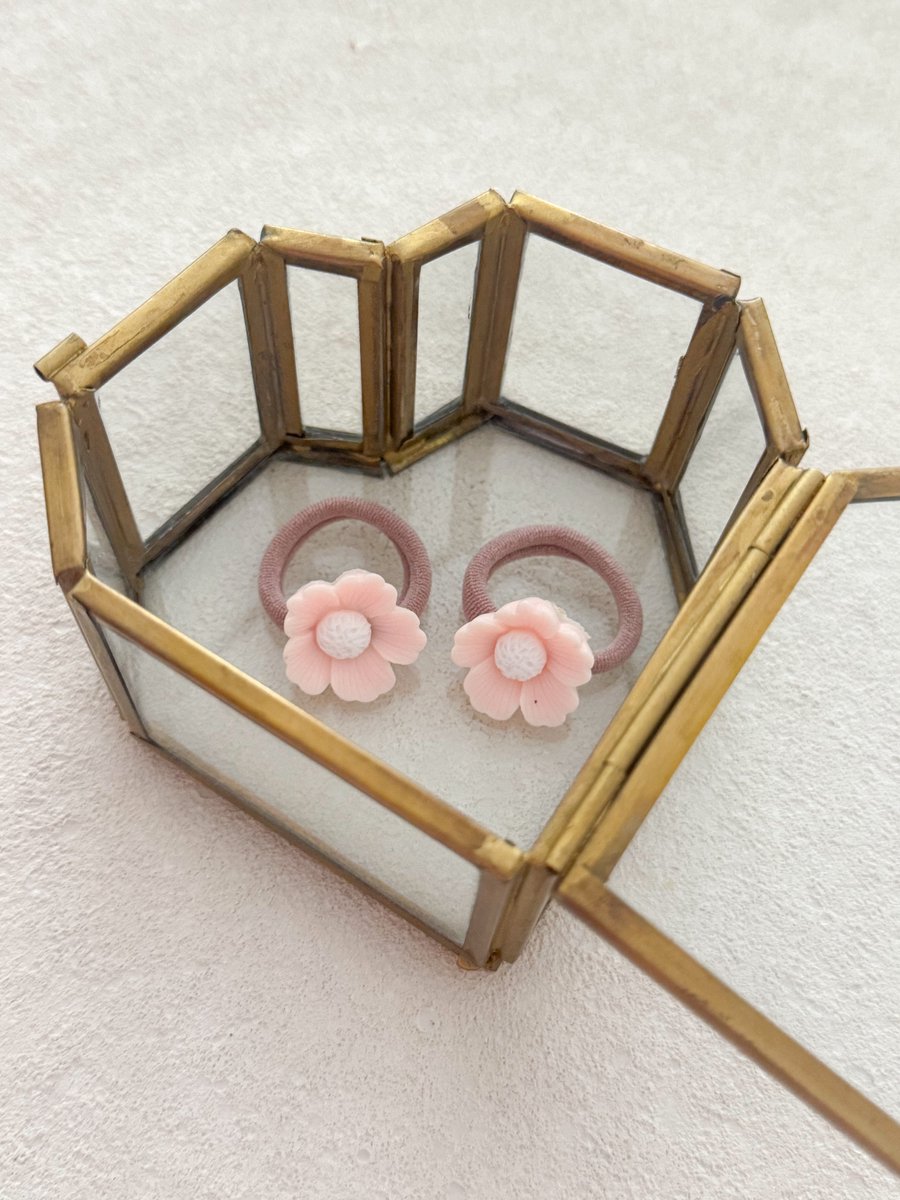 Haarelastiek Flowerly - Roze - Haarelastiekje Bloem -Haarelastiekjes voor Meisjes & Kinderen - Verjaardagscadeau - Haaraccessoires voor Peuters & Kleuters