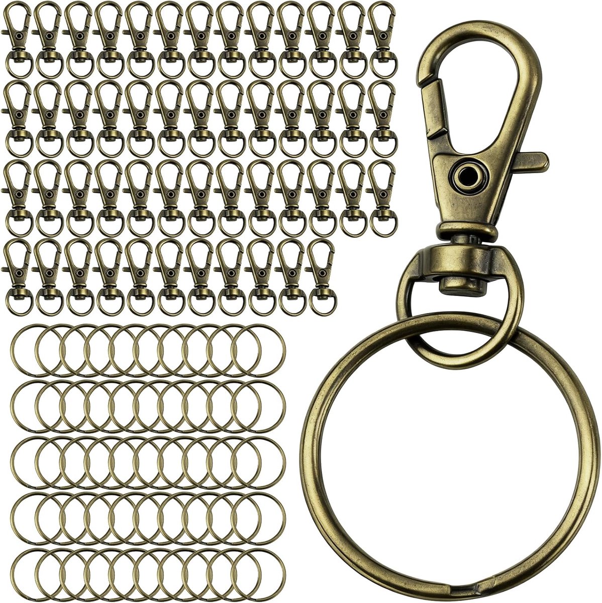 Karabijnhaak sleutelhanger knutselen zelf maken ringen karabijnhaak