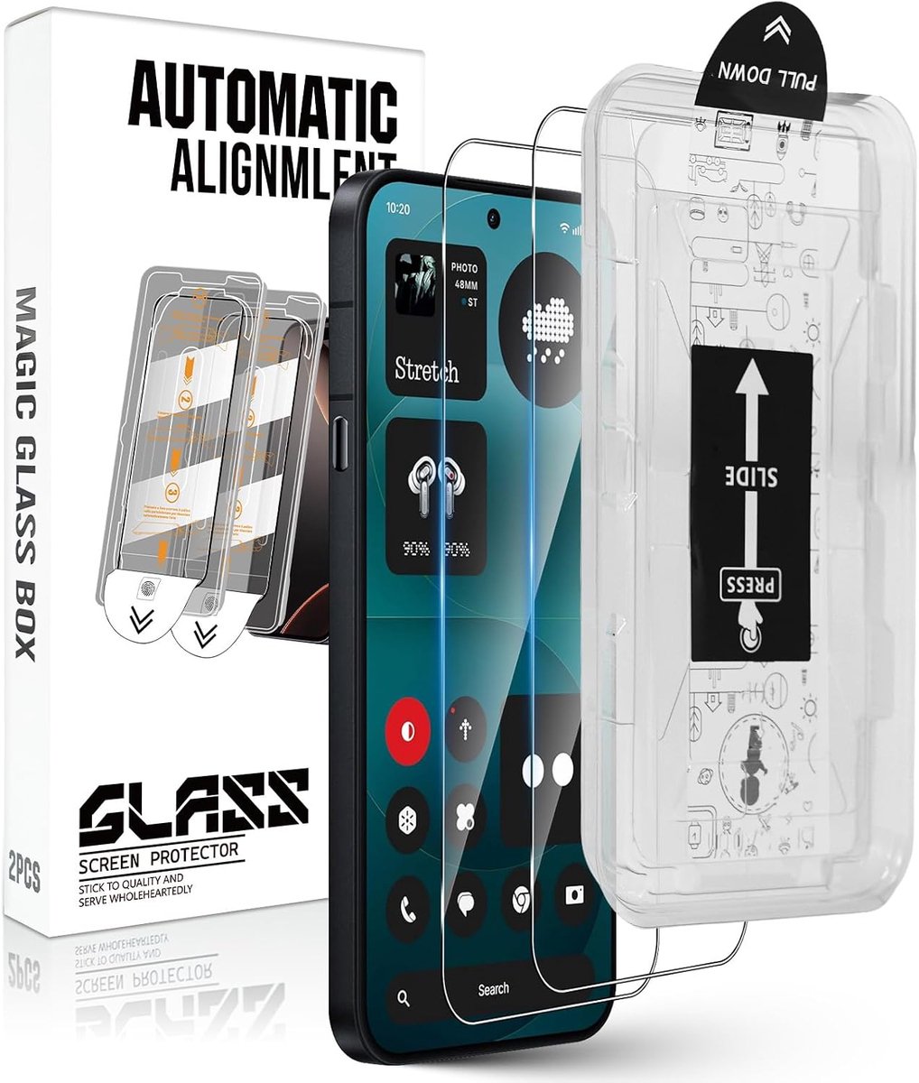 Holilo voor Nothing Phone 4A/4A Pro voor pantserglas beschermfolie [auto-installatie], [2 stuks] anti-kras 9H hardheid HD folie anti-luchtbellen pantserfolie beschermfolie displaybeschermfolie