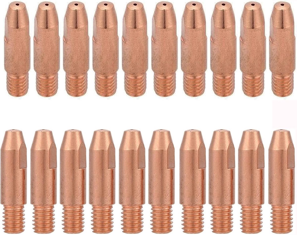 20 stuks koper contactpunt lasbranders stroombrander M6 voor 24KD MIG/MAG lasbrander 0,8 mm, 1,0 mm, 1,2 mm (1,2 mm)