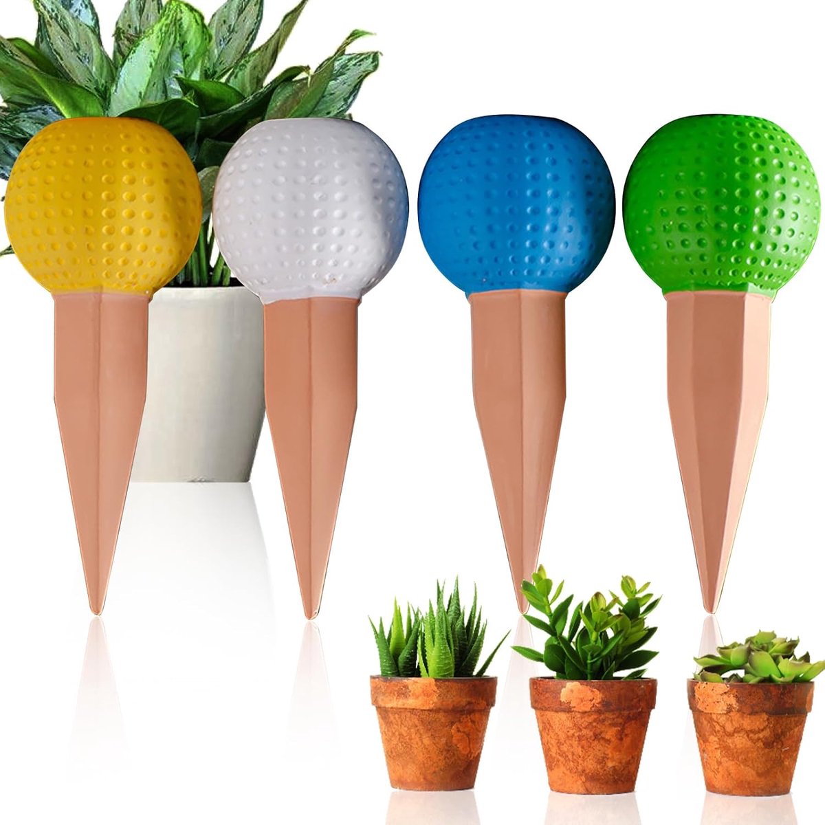 Irrigatiesysteem, 4 stuks, druppelirrigatie, flessen, zelfbewateringsset, irrigatieset, planten, vakantie, voor tuin, terras, kas, bloemen, planten, binnen en buiten