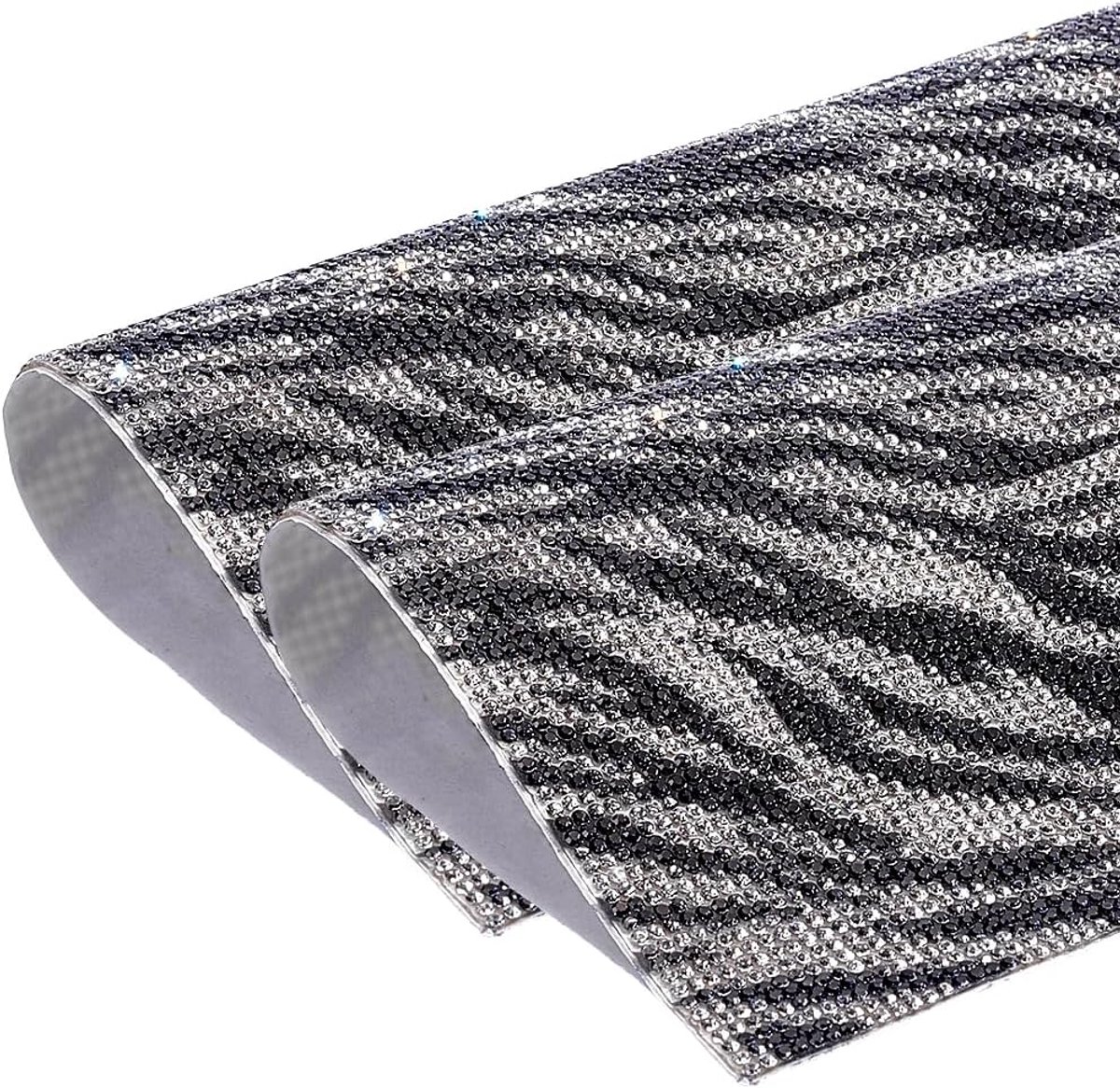 2 vellen zebraprint strass stickers 20,9 x 21,87 cm zelfklevende kristallen sticker bling strass vel autosticker zebrapatroon voor autodecoratie