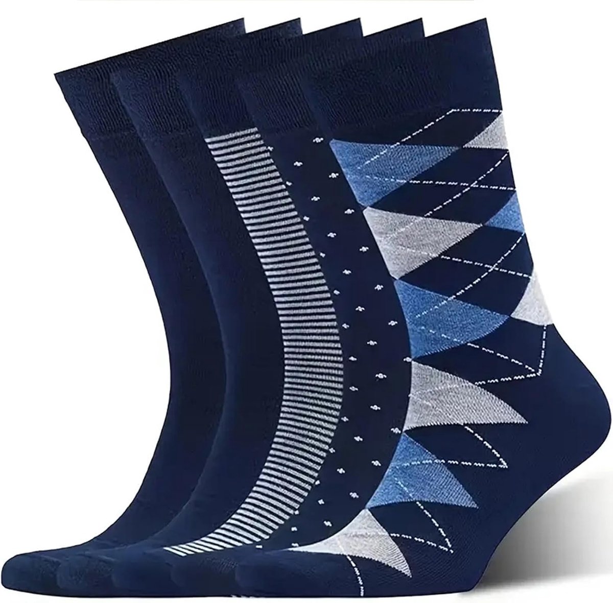 5 paar herensokken met ronde hals, ademende casual sokken voor sneakers, sokken voor heren