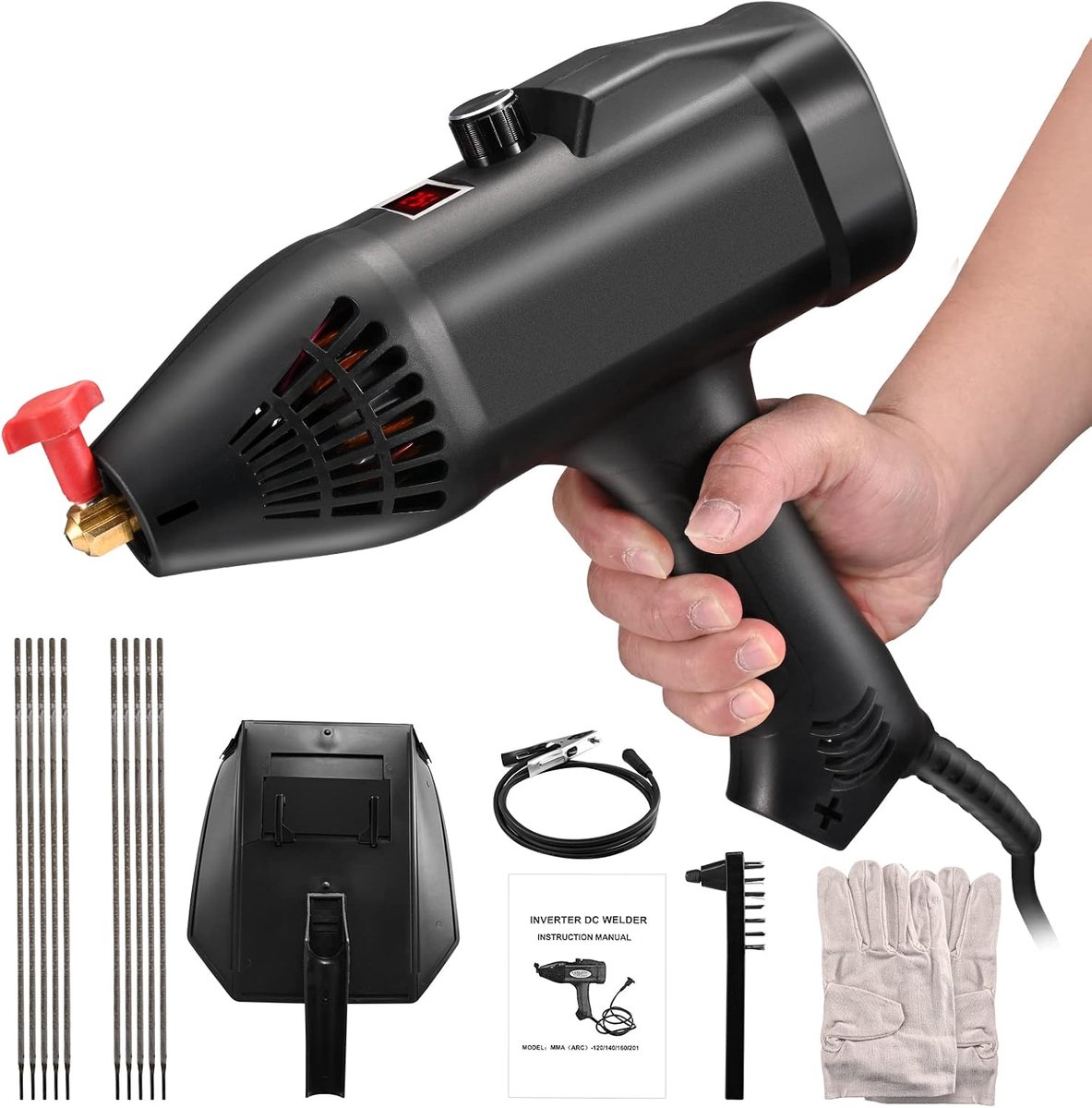 Lasapparaat, handgehouden 220 V 3000 W, draagbaar elektrisch lasapparaat, elektroden inverter lasapparaat, lasstaaf, thuislasapparaat